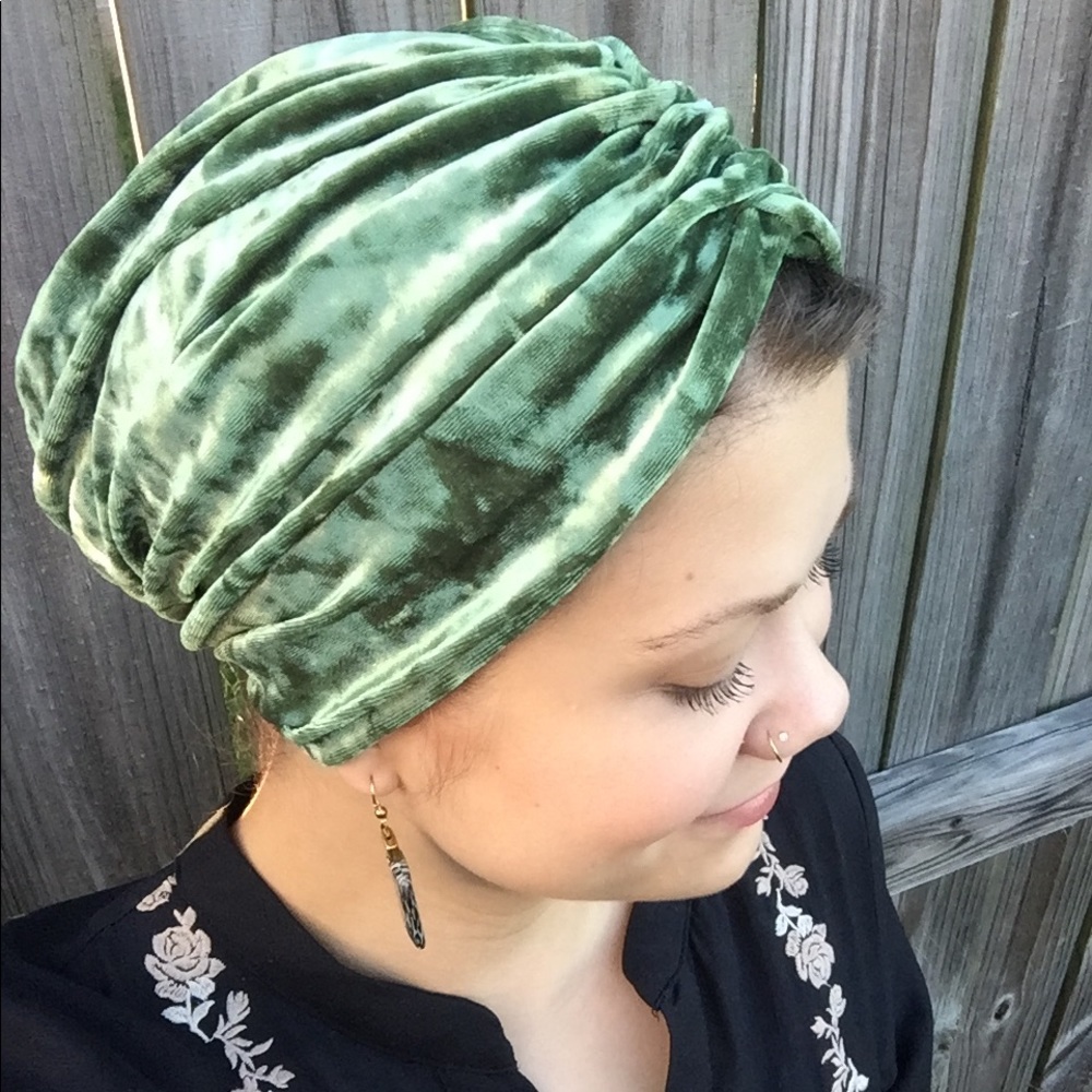 Sage Velour Turban